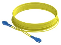 15m (49ft) SC UPC to SC UPC Duplex 3.0mm PVC (OFNR) 9/125 Single Mode Fiber Patch Cable - Thumbnail