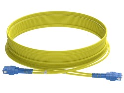 LONGLINE - 15m (49ft) SC UPC to SC UPC Duplex 3.0mm PVC (OFNR) 9/125 Single Mode Fiber Patch Cable (1)
