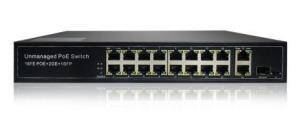 Entegron 16+2 Port 10/100/1000 POE Switch - Power Over Ethernet - 1