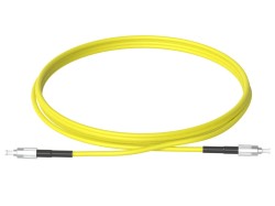 LONGLINE - 1m (3ft) FC UPC to FC UPC Simplex OS2 Single Mode PVC (OFNR) 2.0mm Fiber Optic Patch Cable (1)