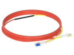 LONGLINE - 1m (3ft) LC to LC OM1 Mode Conditioning PVC (OFNR) Fiber Optic Patch Cable