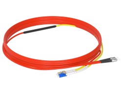 1m (3ft) LC to ST OM1 Mode Conditioning PVC (OFNR) Fiber Optic Patch Cable - Thumbnail