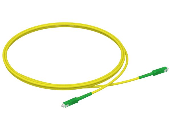 1m (3ft) SC APC to SC APC Simplex OS2 Single Mode Indoor Armored PVC (OFNR) 3.0mm Fiber Optic Patch Cable