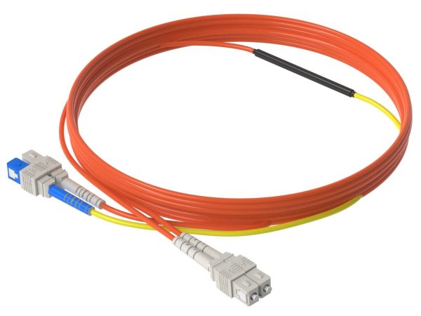 1m (3ft) SC to SC OM1 Mode Conditioning PVC (OFNR) Fiber Optic Patch Cable