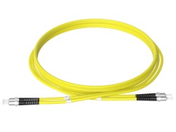 1m (3ft) SC UPC to ST UPC Duplex OS2 Single Mode PVC (OFNR) 2.0mm Fiber Optic Patch Cable - Thumbnail