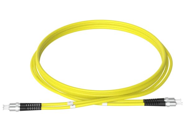 1m (3ft) SC UPC to ST UPC Duplex OS2 Single Mode PVC (OFNR) 2.0mm Fiber Optic Patch Cable