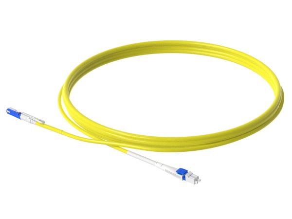 1m (3ft) Senko CS™ UPC to LC UPC Flat Clip Uniboot Duplex OS2 Single Mode PVC (OFNR) 2.0mm Fiber Optic Patch Cable, for 200/400G Network Connection - 3