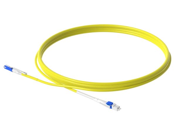 1m (3ft) Senko CS™ UPC to LC UPC Flat Clip Uniboot Duplex OS2 Single Mode PVC (OFNR) 2.0mm Fiber Optic Patch Cable, for 200/400G Network Connection