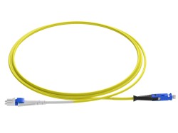 1m (3ft) Senko SN UPC to Flat Clip LC UPC Uniboot Duplex OS2 Single Mode PVC (OFNR) 1.6mm Fiber Optic Patch Cable, for 400G Network Connection - Thumbnail