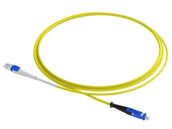 1m (3ft) Senko SN UPC to Flat Clip LC UPC Uniboot Duplex OS2 Single Mode PVC (OFNR) 1.6mm Fiber Optic Patch Cable, for 400G Network Connection