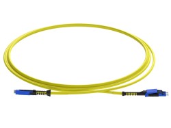 1m (3ft) US Conec MDC UPC to LC UPC Uniboot Duplex OS2 Single Mode PVC (OFNR) 2.0mm Fiber Optic Patch Cable, for 200/400G Network Connection - Thumbnail