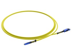 1m (3ft) US Conec MDC UPC to LC UPC Uniboot Duplex OS2 Single Mode PVC (OFNR) 2.0mm Fiber Optic Patch Cable, for 200/400G Network Connection - 3