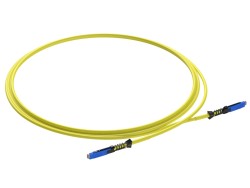 LONGLINE - 1m (3ft) US Conec MDC UPC to MDC UPC Uniboot Duplex OS2 Single Mode PVC (OFNR) 2.0mm Fiber Optic Patch Cable, for 200/400G Network Connection