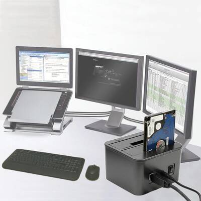 2 Yuvalı USB 3.0 HDD Sabit Disk Okuma ve Klonlama İstasyonu LNG/2BAYHDDDOCK - 1