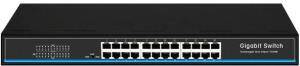 24 Port 10/100/1000 Mbps Gigabit Switch Rack metal kasa - 1