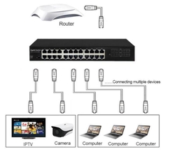 Entegron 24-Port 10/100Mbps Masaüstü Switch Metal Kasa ENTDS100-24 - 3