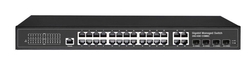 24P GigaBit 4xSFP Yönetilebilir Switch Metal kasa 24 port 10/100/1000 - ENTEGRON
