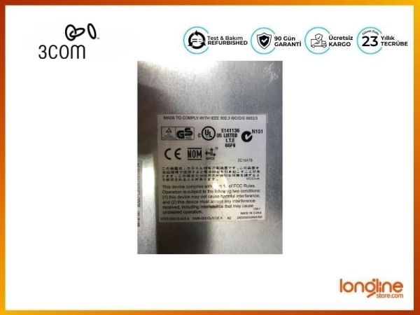 3COM 3C16478 BASELINE 2816 16-PORT 10/100/1000Base-T Switch - 3
