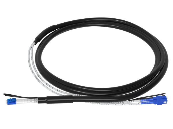 3m (10ft) LC UPC to SC UPC Duplex OS2 Single Mode 7.0mm LSZH FTTA Outdoor Fiber Patch Cable for Base Station