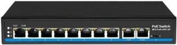 ENTEGRON - 8 Port Ethernet PoE Switch, 10 Port (8+2) - 8 PoE Port + 2 Gibabit Metal kasa