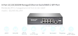 8 Port full Gigabit managed Switch+2SFP Slots - 1