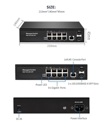 8 Port full Gigabit managed Switch+2SFP Slots - ENTEGRON (1)