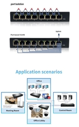 8P GigaBit Yönetilebilir POE Switch Metal kasa 8 port 10/100/1000 - ENTEGRON (1)