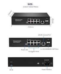 8P GigaBit Yönetilebilir Switch Metal kasa 8 port 10/100/1000 - ENTEGRON (1)