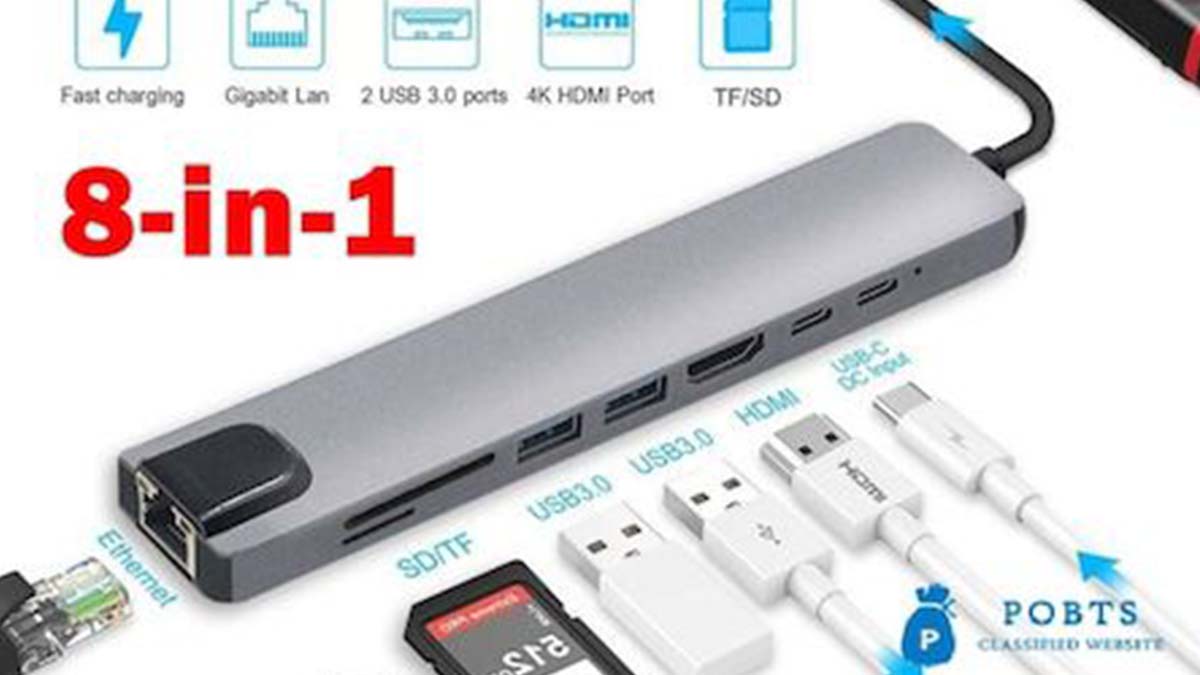 Longline’dan Yeni Ürün: 8 in 1 4k Type C USB 3.0 Hub HDMI RJ45 SDTF Adaptör