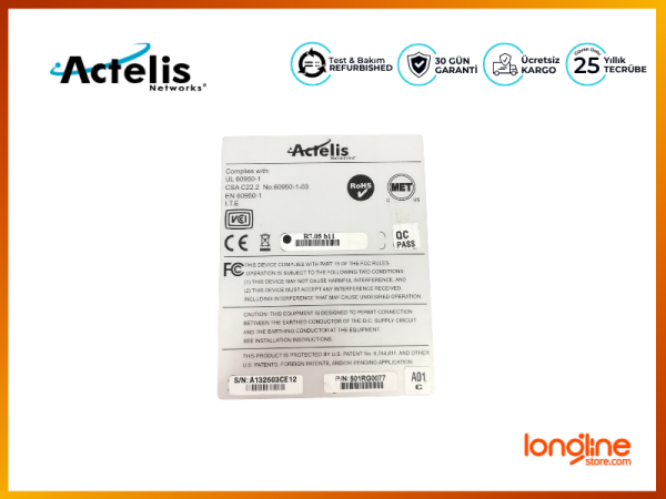Actelis Network ML658S R7.45 b50 DRB Access Point EtH. Excess Device - 4