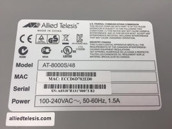 Allied Telesis AT-8000S/48-50 48x 10/100 with 2x1000T 2xSFP Switch - 7