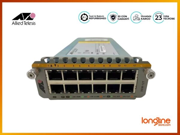 ALLIED TELESIS AT-XEM-12T 12-PORT GIGABIT ETHERNET EXPANSION MODULE - 2
