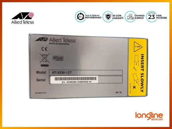 ALLIED TELESIS AT-XEM-12T 12-PORT GIGABIT ETHERNET EXPANSION MODULE - 3