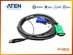 ATEN - ATEN 2L-5203U 3M VGA USB KVM KABLO 3 IN 1 S KLAVYE/MOUSE/VIDEO