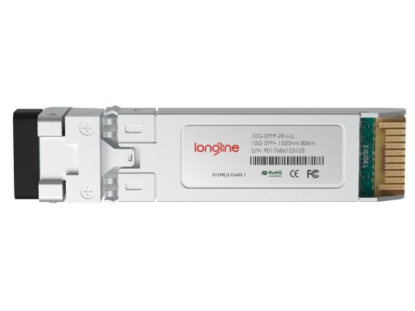 Longline 10G-SFPP-ZR-I-LL 10GBASE-ZR SFP+ 1550nm 80km Industrial DOM Duplex LC SMF Transceiver Module
