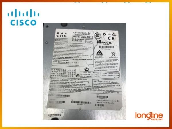 CISCO 1900 SERIES CISCO1921/K9 ROUTER