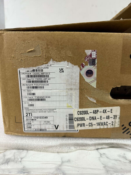 Cisco C9200L-48P-4X-E Catalyst 9200L 48-port PoE+, 4 x 10G, Network - 9