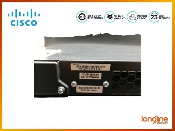 Cisco Catalyst 2960-S WS-C2960S-24PS-L 24-Port Gigabit PoE+ Switch
