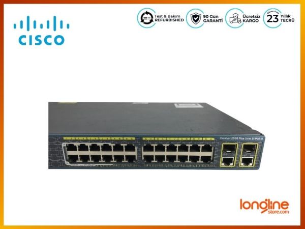 CISCO WS-C2960+24LC-S CATALYST 2960 PLUS POE-8 24-PORT SWITCH - 2