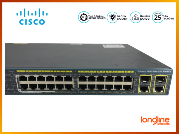 CISCO WS-C2960+24LC-S CATALYST 2960 PLUS POE-8 24-PORT SWITCH - 2