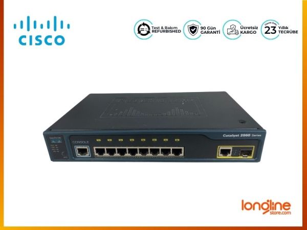 Cisco Catalyst 2960 WS-C2960-8TC-L 8-Port Managed Network Switch