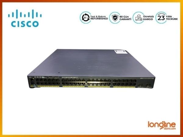 Cisco WS-C2960X-48FPD-L 2960X 48 port GIG Managed POE+ Switch - 3