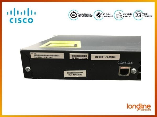 Cisco CATALYST 3560 48 10/100 + 4 SFP Swith WS-C3560-48TS-S