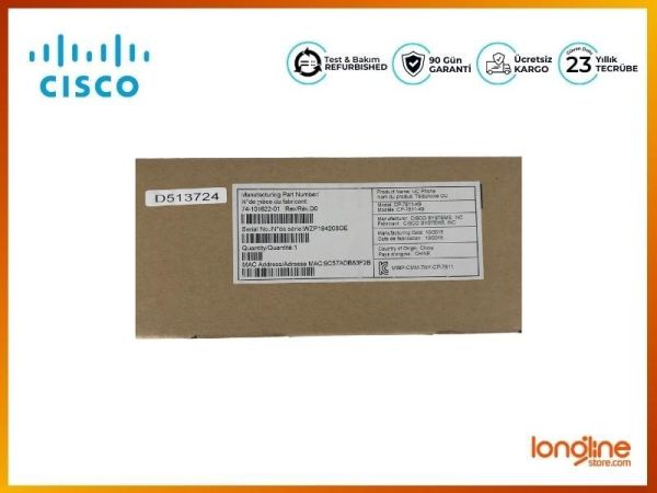 Cisco CP-7811-K9 7800 Series IP VOIP Phone CP7811