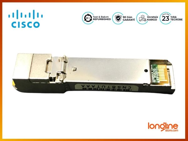 Cisco GLC-T 1000BASE-T SFP transceiver for Cat 5 copper wire, RJ-45 connector