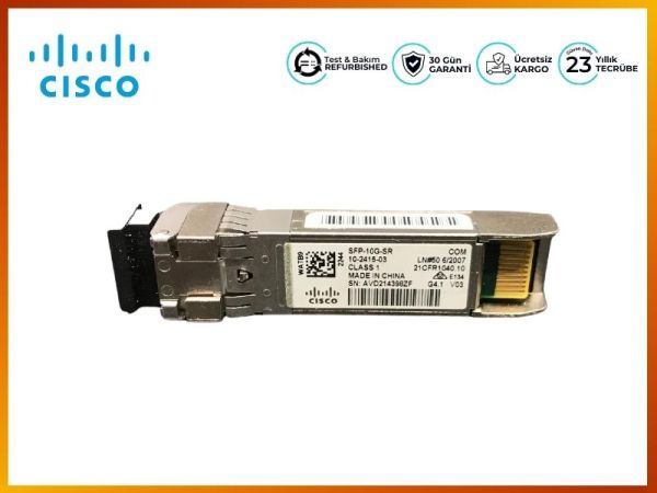 CISCO SFP+ 10.3125GB/S 300M SR 850NM DUPLEX LC REFURBISHED