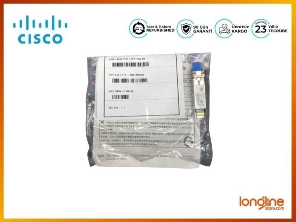 CISCO SFP+ 10.3125GB/S 300M SR 850NM DUPLEX LC NEW OPEN BOX