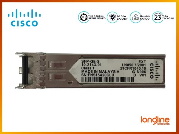 Cisco SFP-GE-S 1000BASE-SX 550m MMF 850nm SFP Transceiver - 2