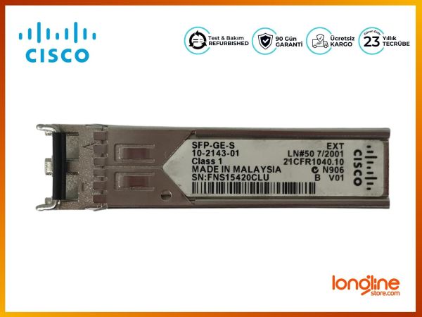 Cisco SFP-GE-S 1000BASE-SX 550m MMF 850nm SFP Transceiver