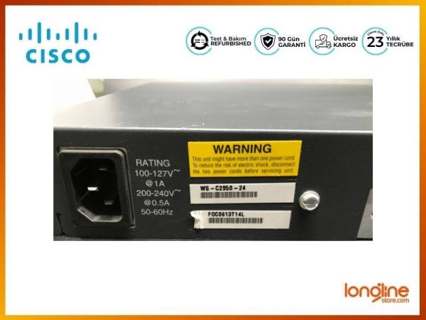 Cisco WS-C2950-24 Catalyst 2950 24 Port 10/100 RJ45 Switch - 4